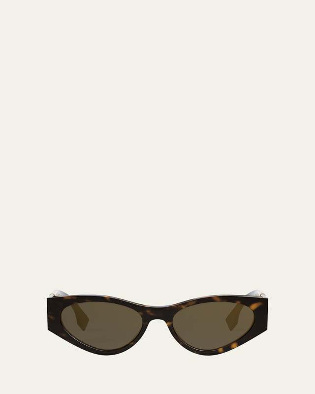 FF Cutout Oval Acetate Sunglasses